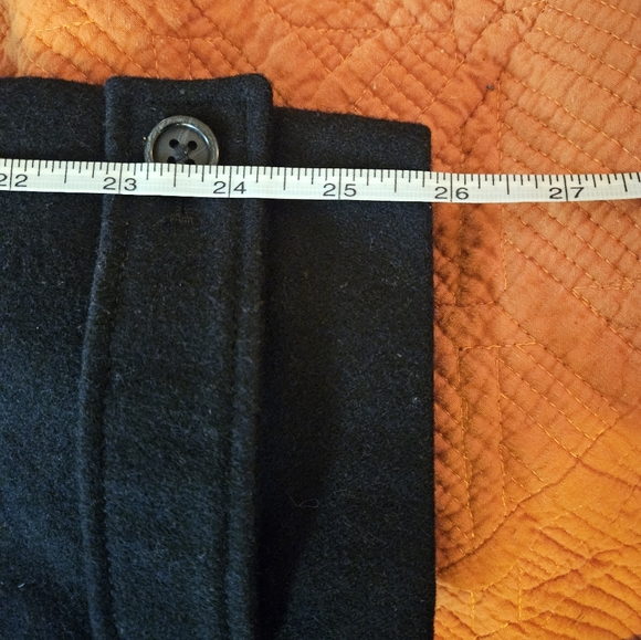 STRUCTURE Men's Wool Pea Coat Black L - Picture 8 of 12